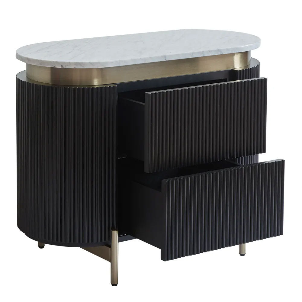 Demarco Bedside Table Black - 33262