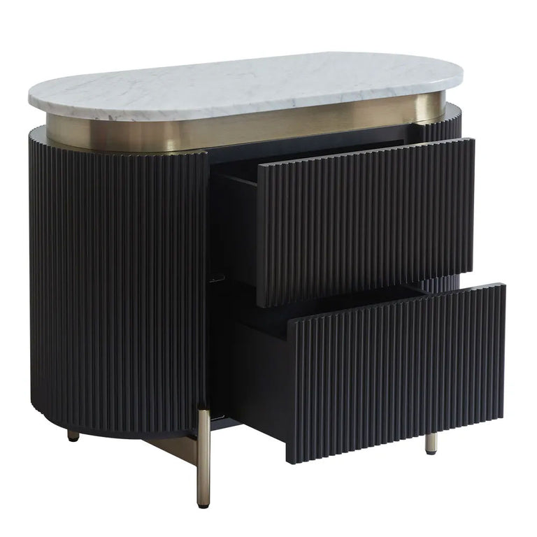 Demarco Bedside Table Black - 33262
