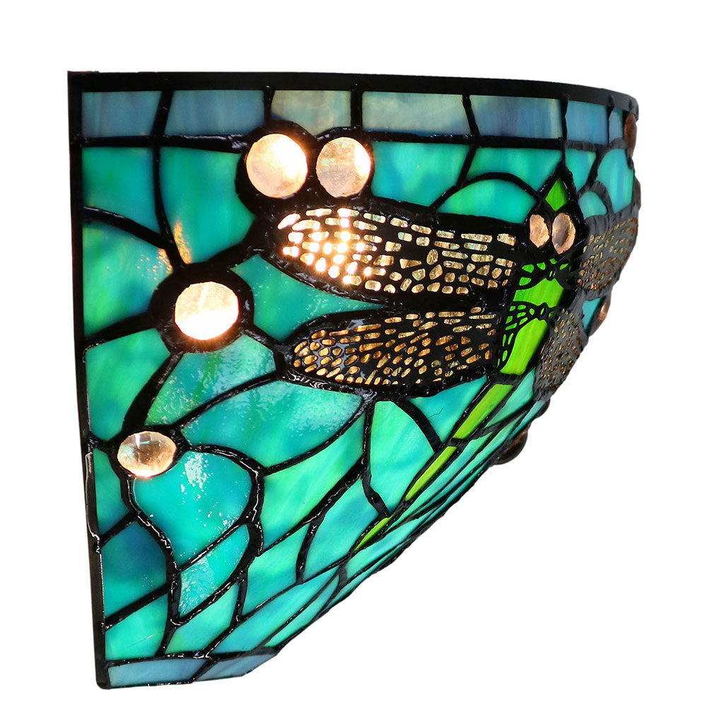 Sylvia Dragonfly Tiffany Wall Light - TL-W12595A