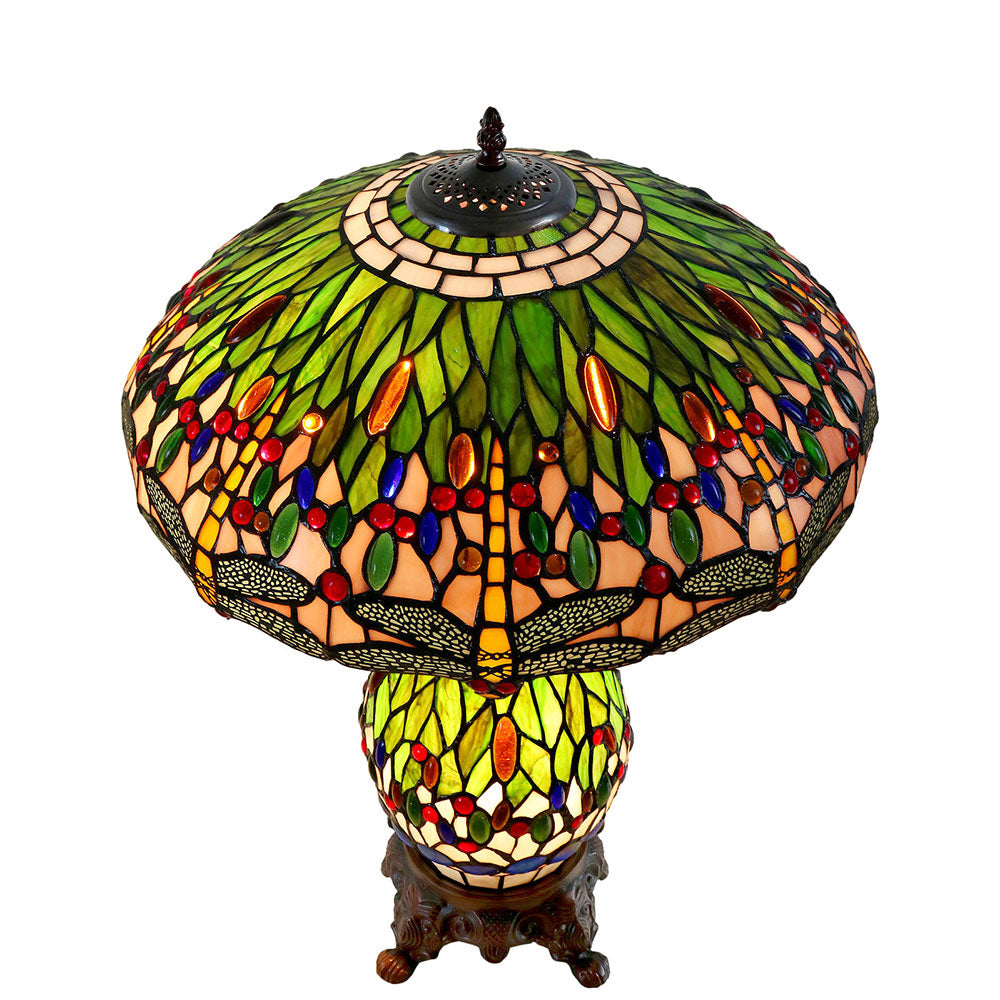 Dragonia Tiffany Table Lamp Green - TL-N18018-NSC