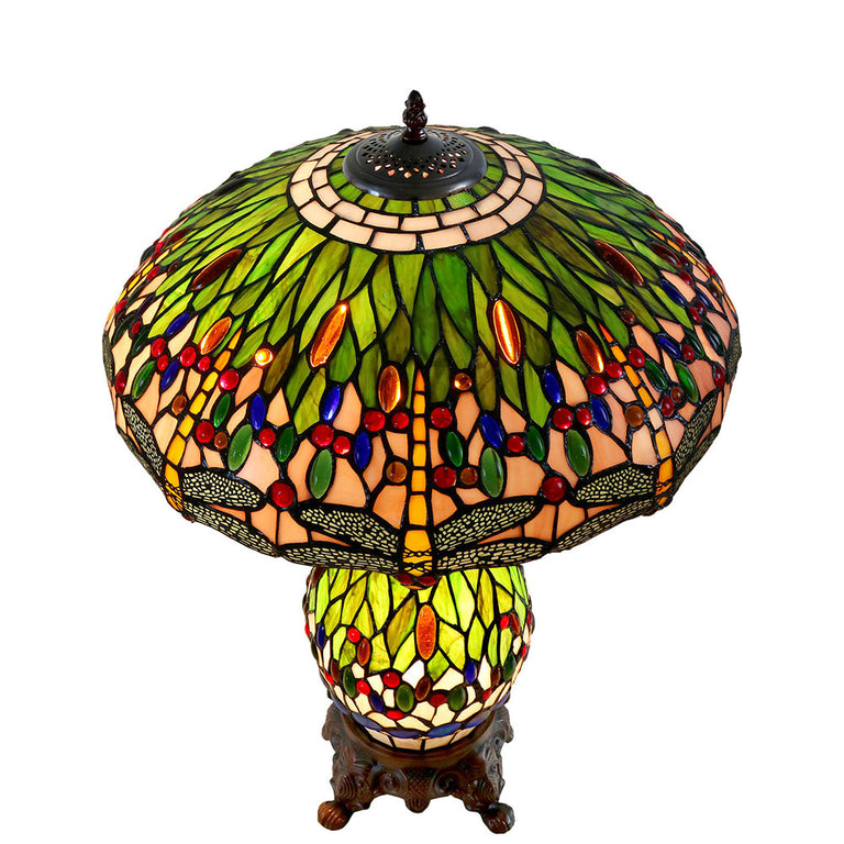 Dragonia Tiffany Table Lamp Green - TL-N18018-NSC