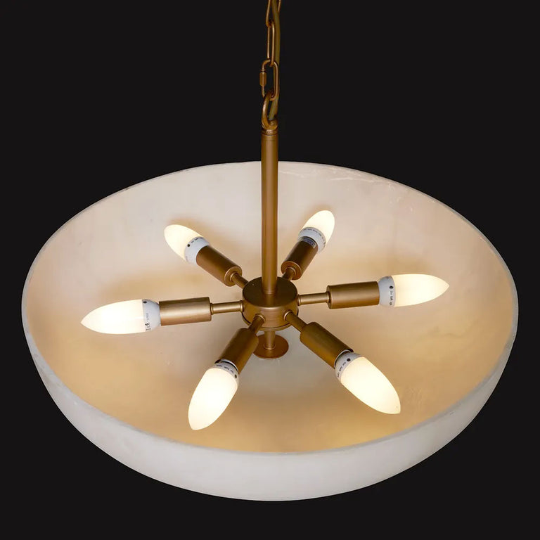 Zurich Pendant Brass / White - 20864