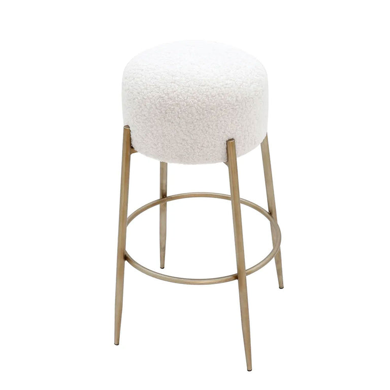 Nino Kitchen Stool White Boucle - 33327