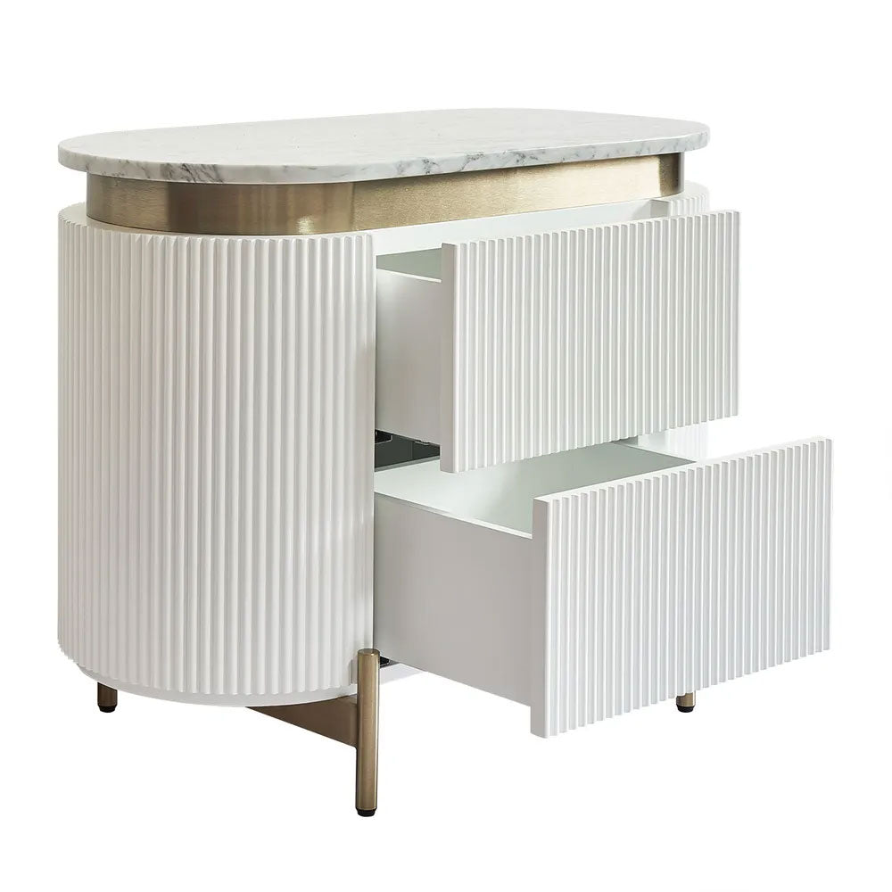 Demarco Bedside Table White - 33260