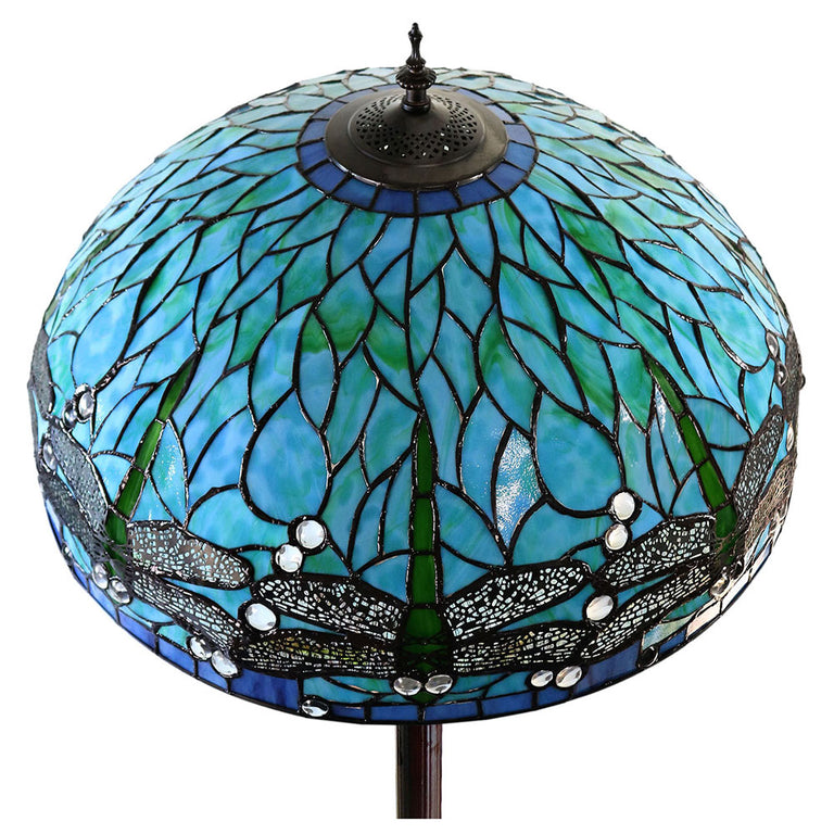 Sylvia Dragonfly Tiffany Floor Lamp - TL-F20595A-KG