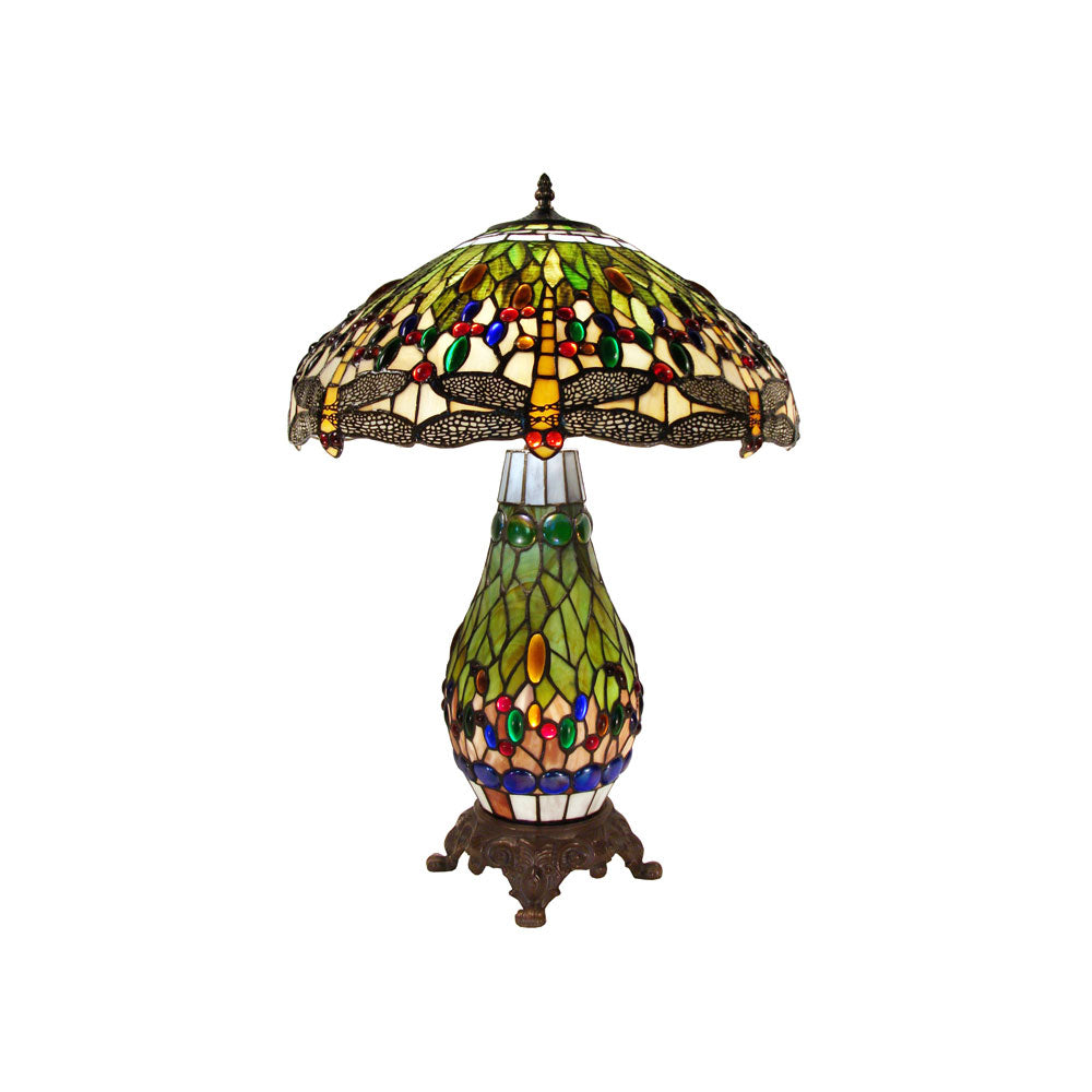 Dragonia Tiffany Table Lamp Green - TL-N18018-NSC
