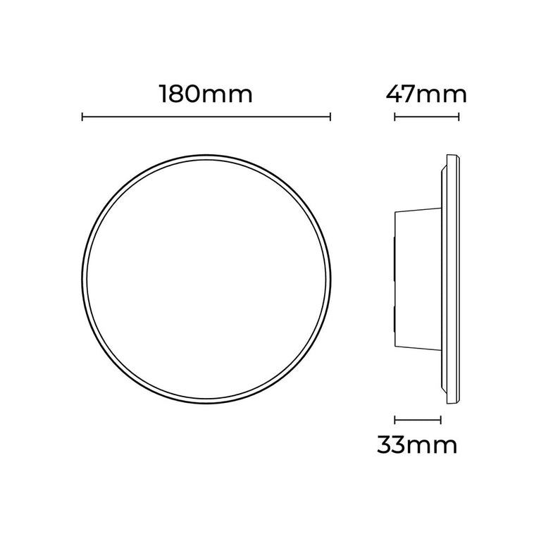 Orlan 180mm LED Colour-Shifting Disc Wall Sconce White Medium - LLOL044W