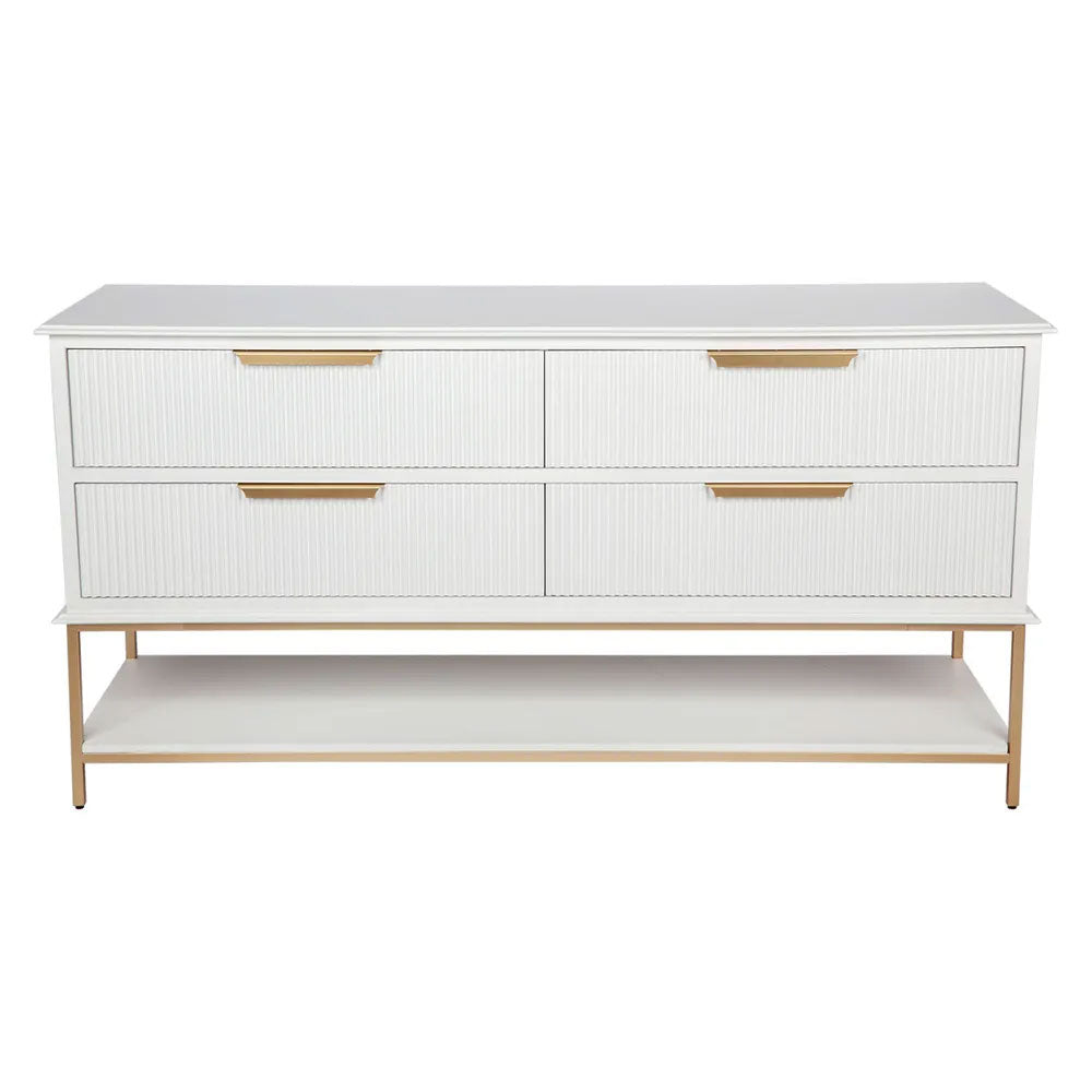 Aimee 4 Drawer Chest Table White - 32919