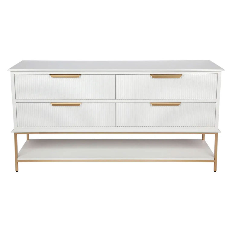 Aimee 4 Drawer Chest Table White - 32919