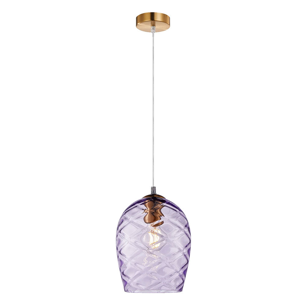 Neta Interior Wine Glass Shade Segmented Pendant Purple - NETA5