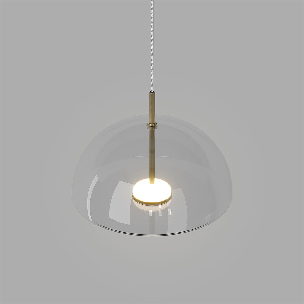 Dome Air LED Pendant Old Brass / Clear - LR.i02.70.DM.CL.OB