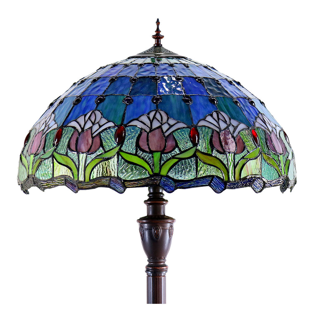 Mauve Tulip 20' Tiffany Floor Lamp - TL-F20235A-KG