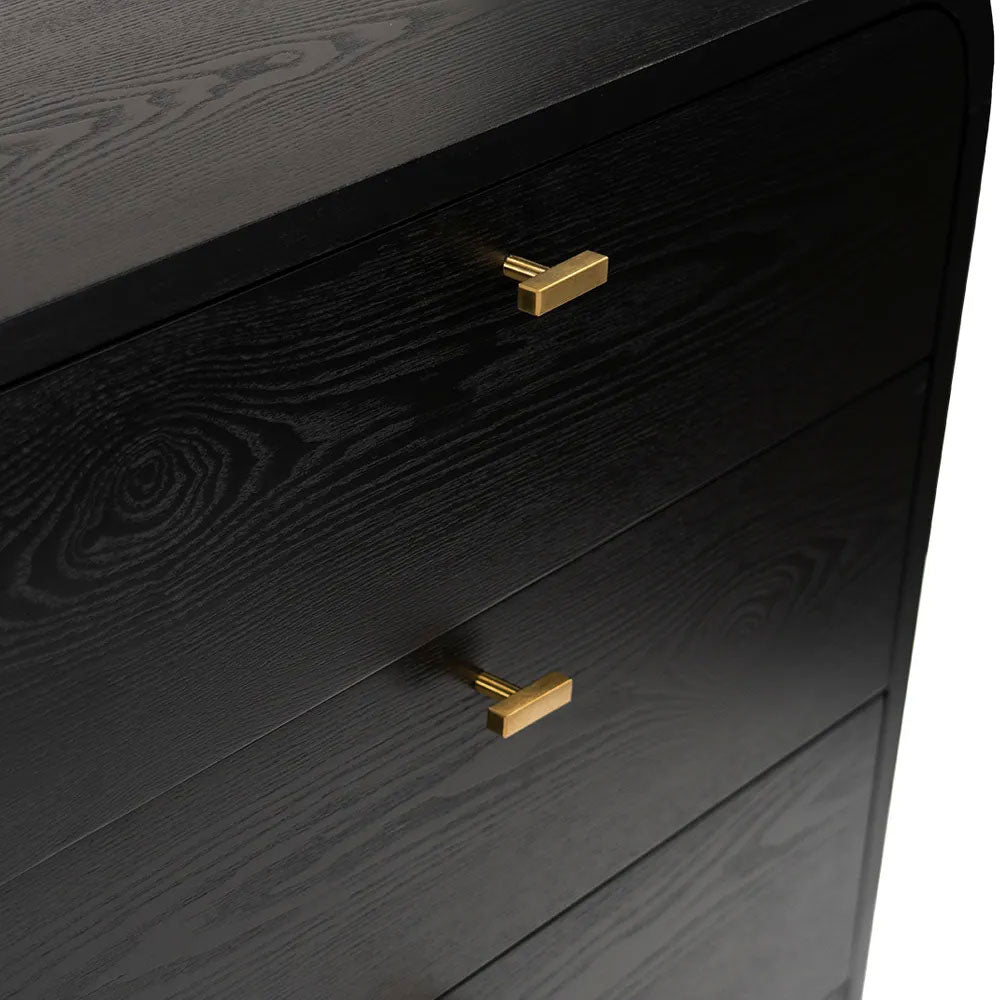 Chisholm 6 Drawer Chest Table Black - 33041