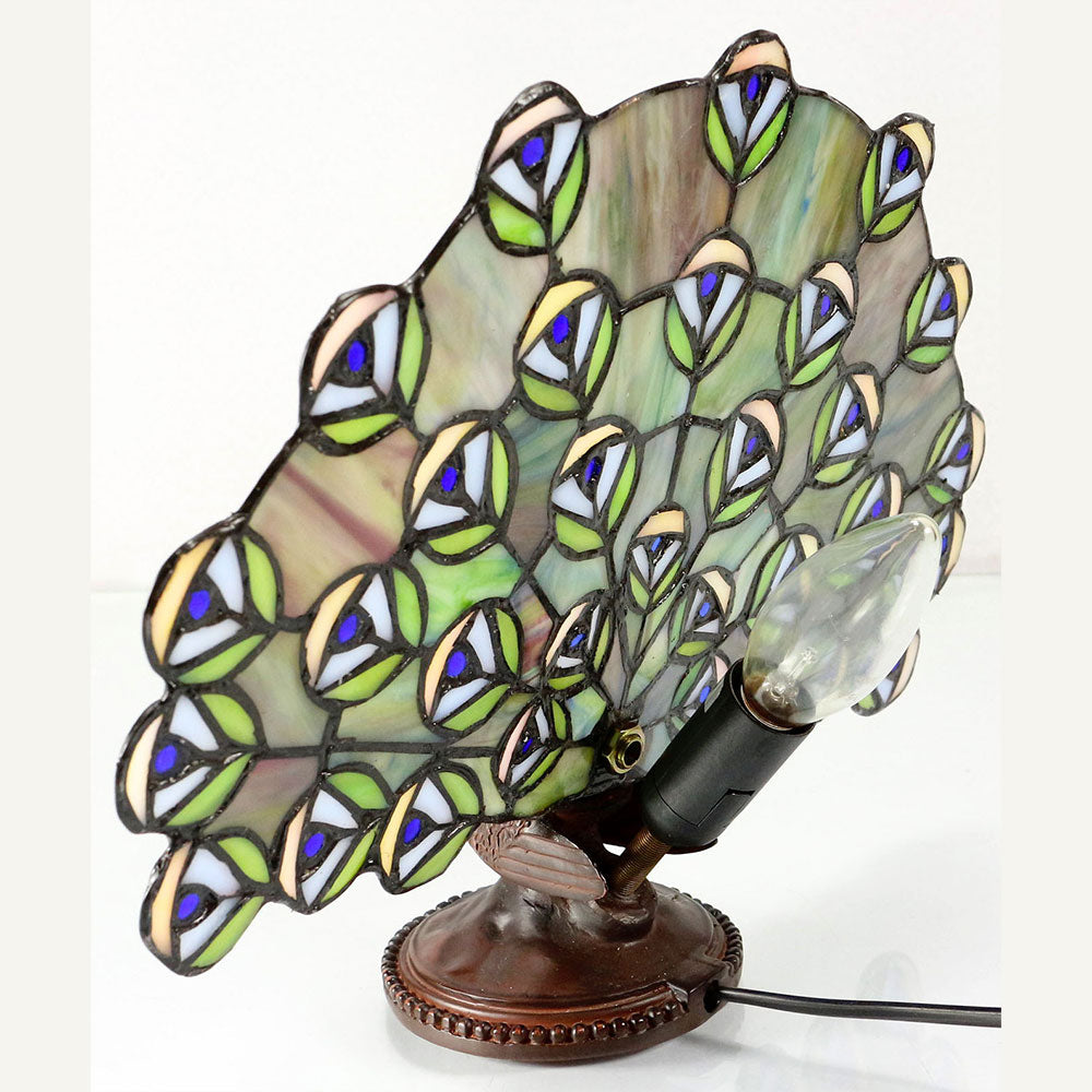 Peacock Tiffany Table Lamp Blue Turquoise - TL-QN2816
