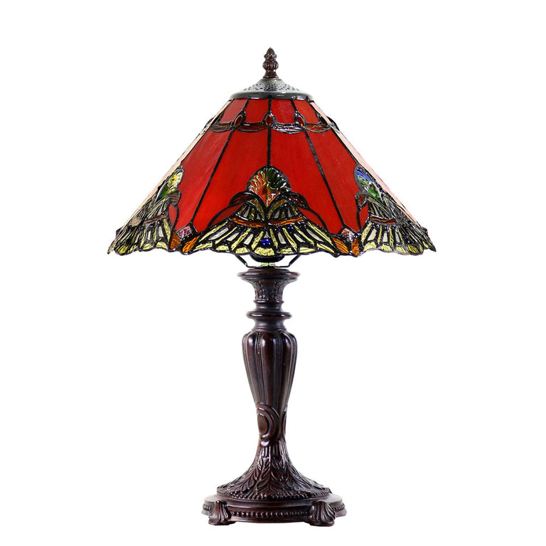 Benita Tiffany Table Lamp Red - TL-141072R-N032