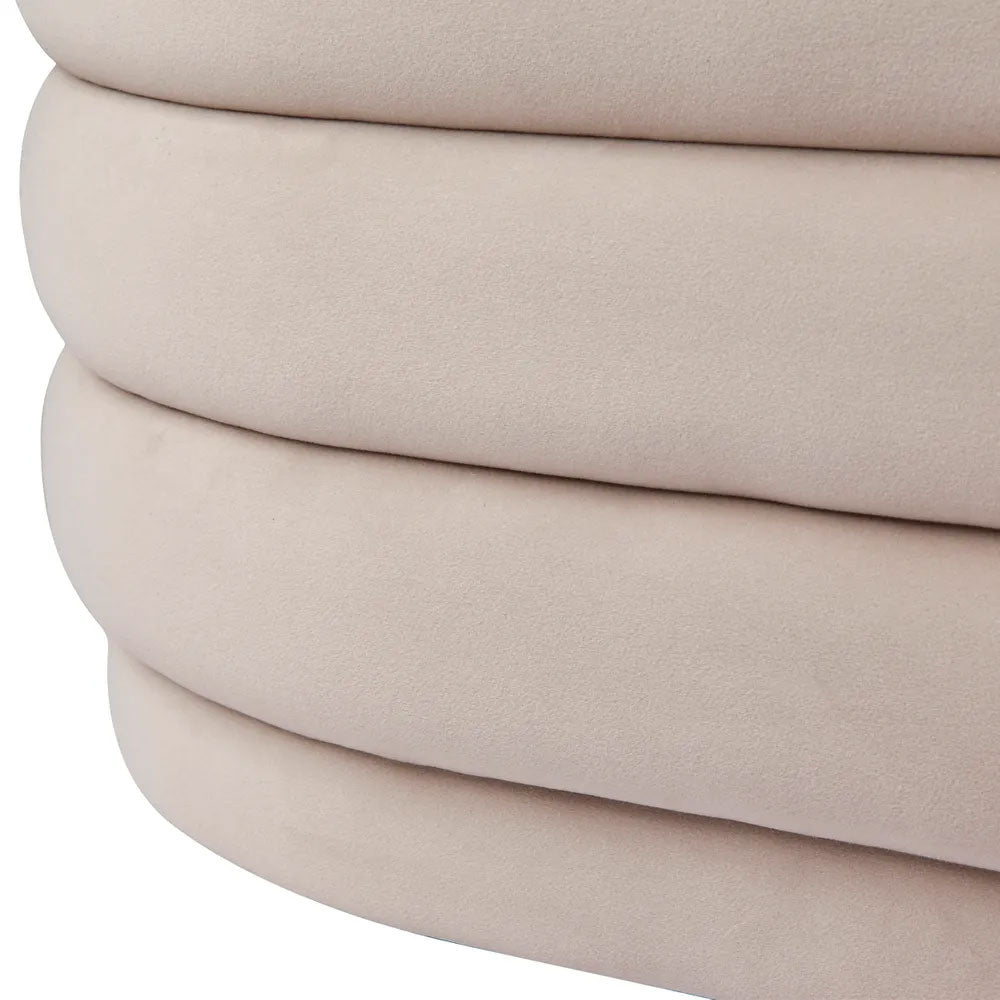Demi Storage Bench Ottoman Nude Velvet - 32860