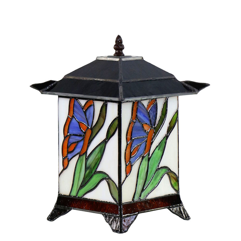 Lantern Butterfly Tiffany Table Lamp - TH-112208