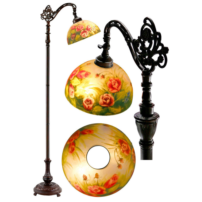 Handpainted Downbridge Tiffany Floor Lamp - TL-10057-FLKG