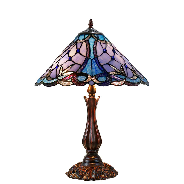 Talia Tiffany Table Lamp Blue - TL-161254A-KG