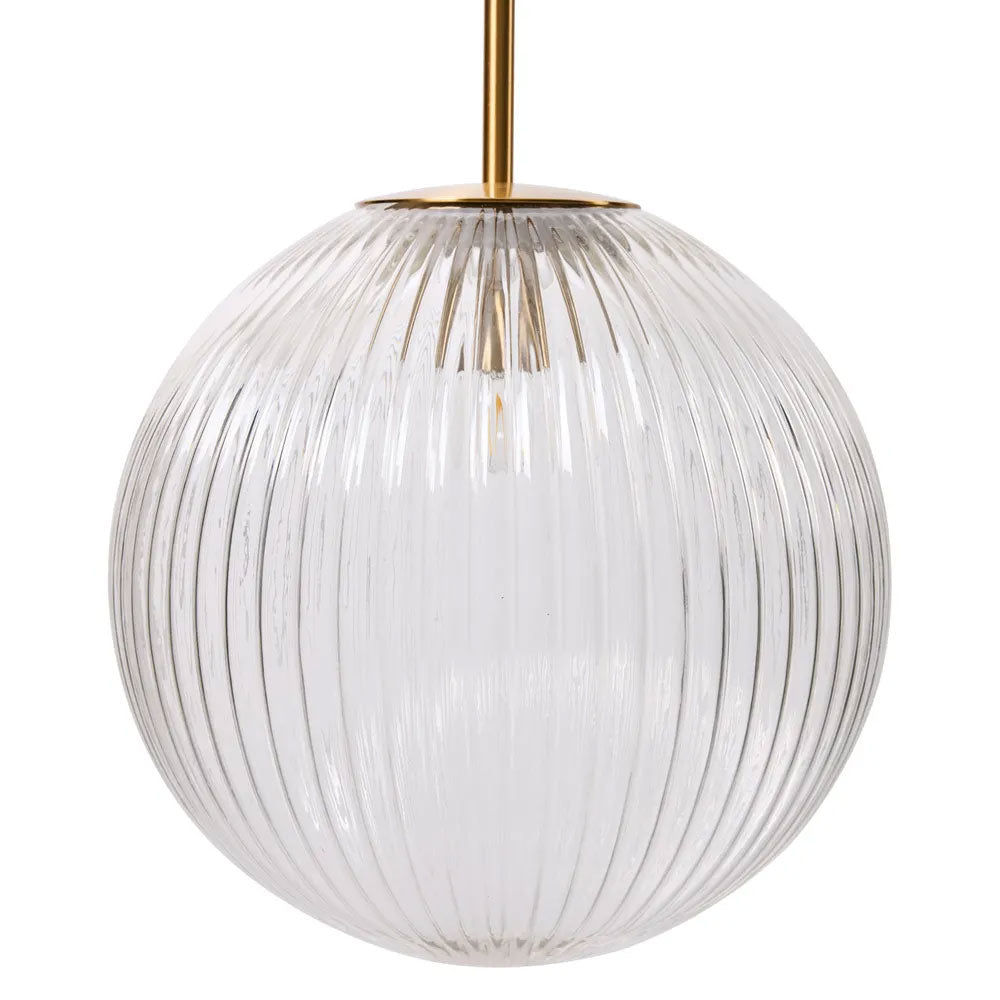 Baden Pendant Large Antique Brass / Clear - 20872