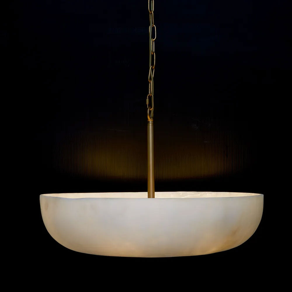 Zurich Pendant Brass / White - 20864