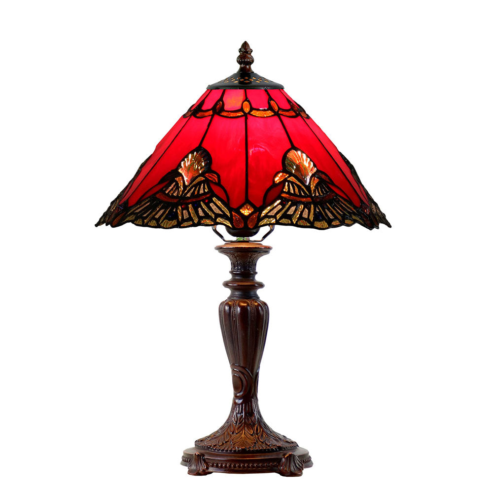 Benita Tiffany Table Lamp Red - TL-141072R-N032