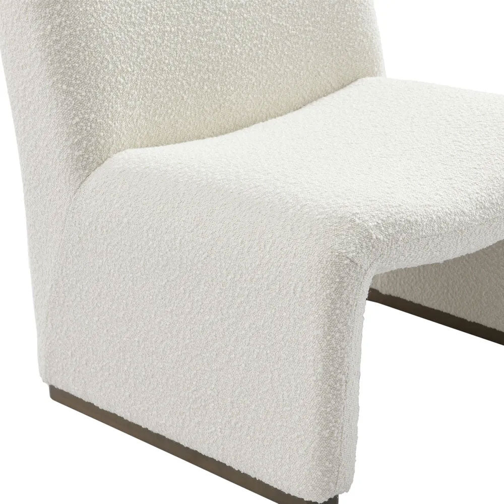 Beau Occasional Chair White Boucle - 33072