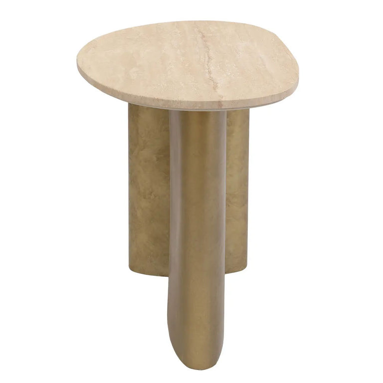 Audrey Large Side Table Travertine - 33350
