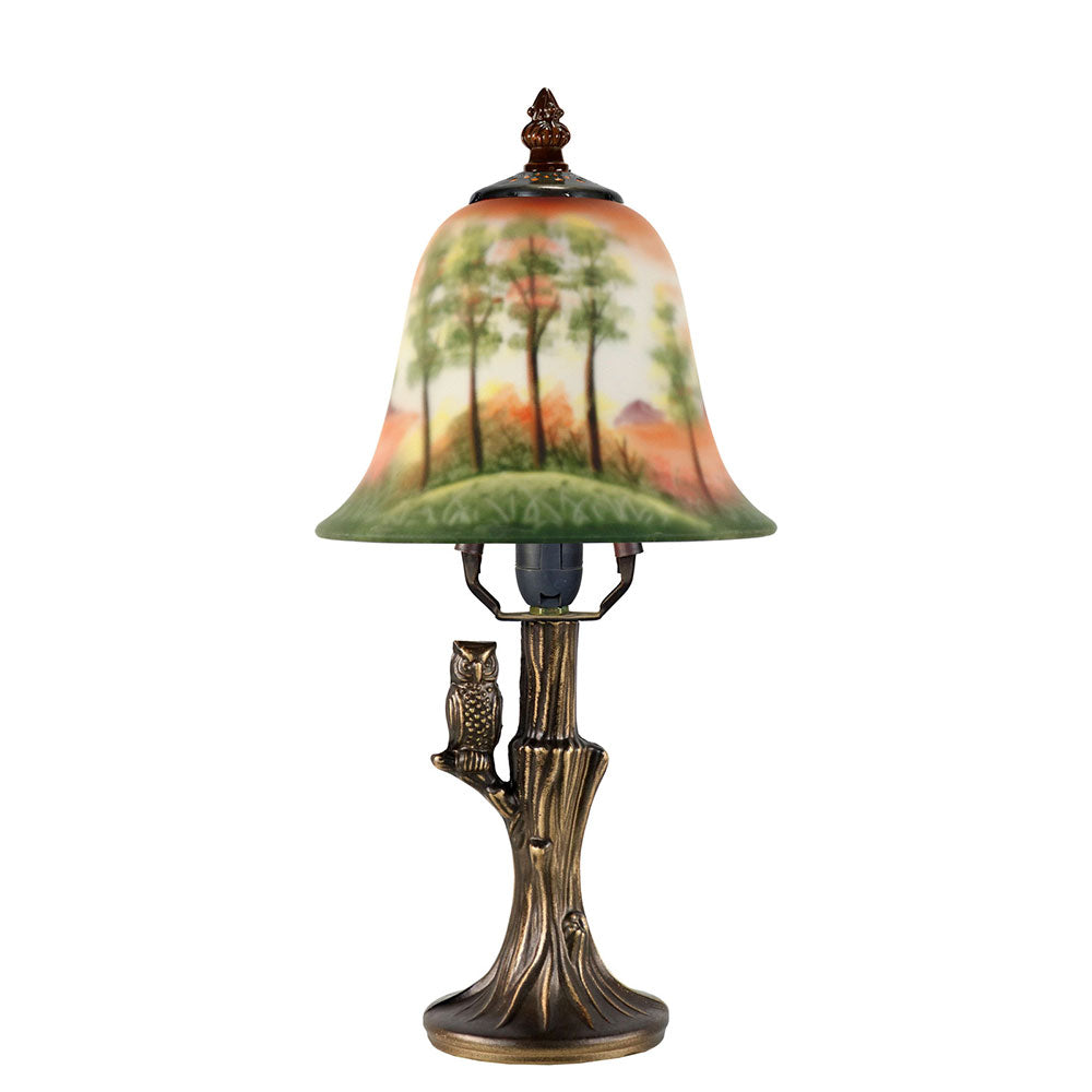 Hand Painted Tiffany Table Lamp Owl - TA-15149