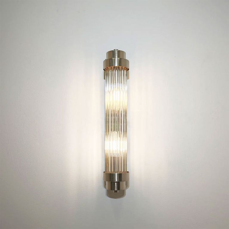 Varillas Interior Up/Down Clear Glass Rod Wall Light Satin Chrome - VARILLAS3