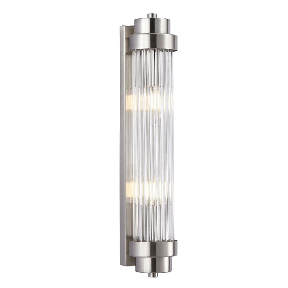 Varillas Interior Up/Down Clear Glass Rod Wall Light Satin Chrome - VARILLAS3