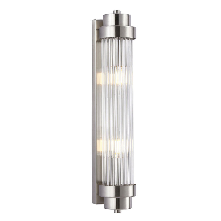 Varillas Interior Up/Down Clear Glass Rod Wall Light Satin Chrome - VARILLAS3