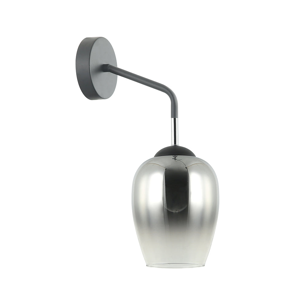 Interior Wine Glass Wall Light Black / Chrome - VINUM1W