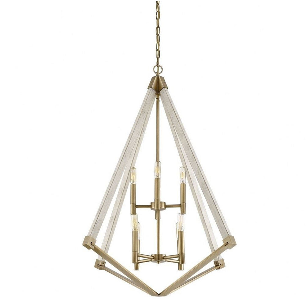 View Point 8 Light Pendant Chandelier Weathred Brass - U/QZ/VP5208WS