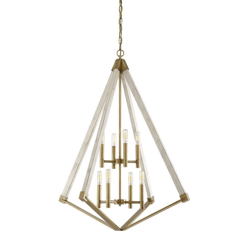 View Point 8 Light Pendant Chandelier Weathred Brass - U/QZ/VP5208WS