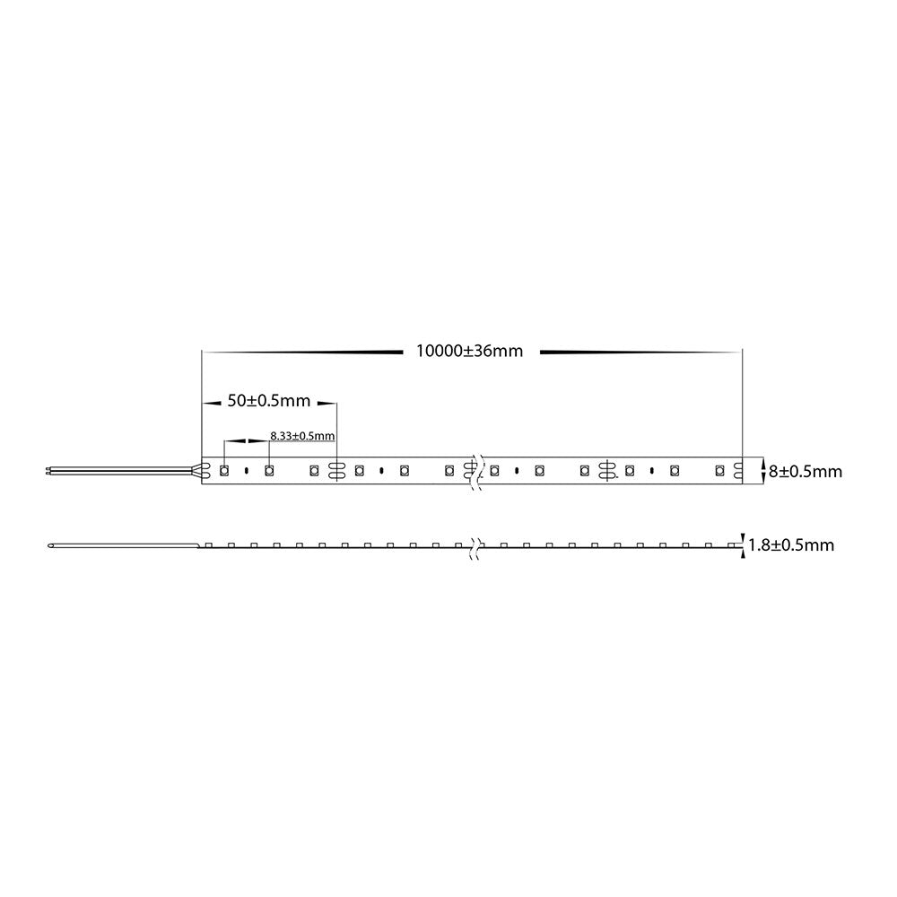 Viper 9.6W 24V DC 10 Metre LED Strip Kit / Natural White - VPR9745IP20-120-10M