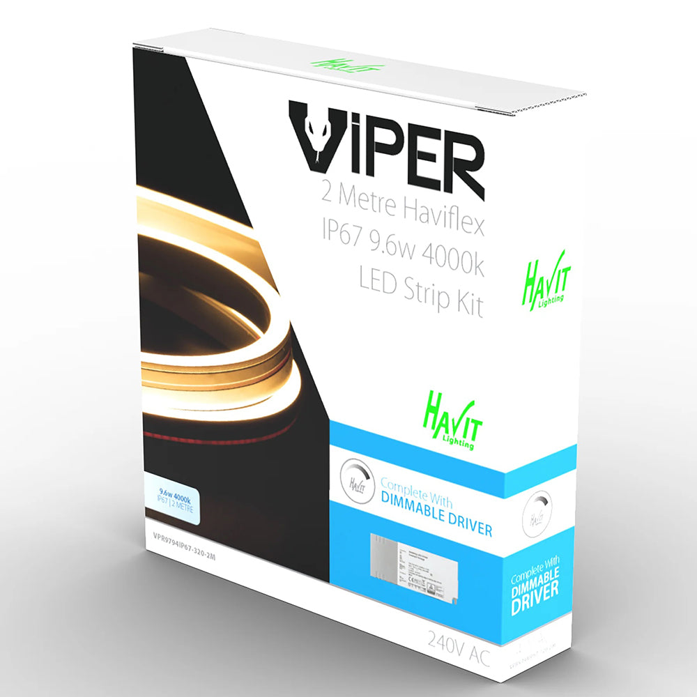 Viper Side Bend Haviflex 9.6W IP67 4000K 2 Metre LED Strip Kit / Neutral White - VPR9794IP67-320-2M