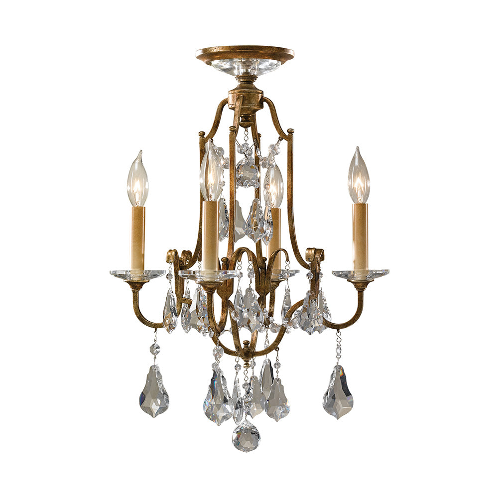 Valentina 4 Light Chandelier Oxidized Bronze - FE-VALENTINA4