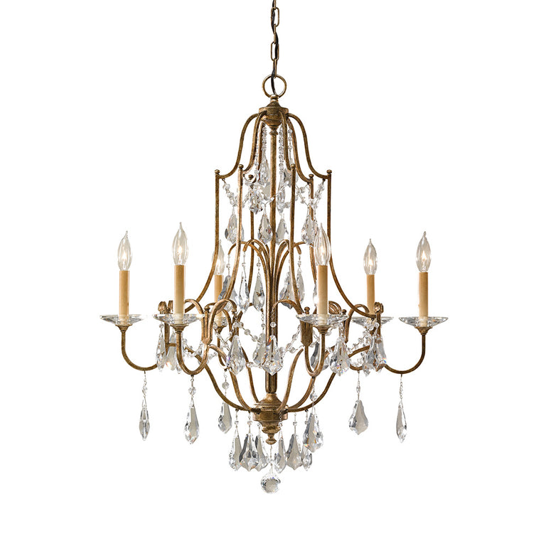Valentina 6 Light Chandelier Oxidized Bronze - FE-VALENTINA6