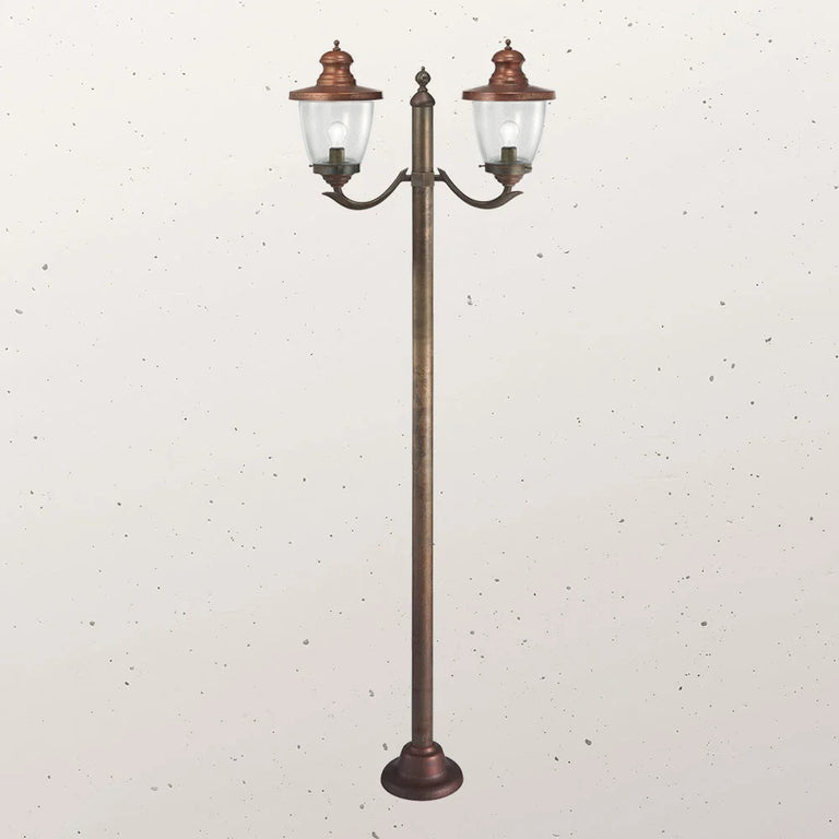 Venezia 2 Light Facing Up Post Light With Clear Glass IP44 - 248.20.ORT