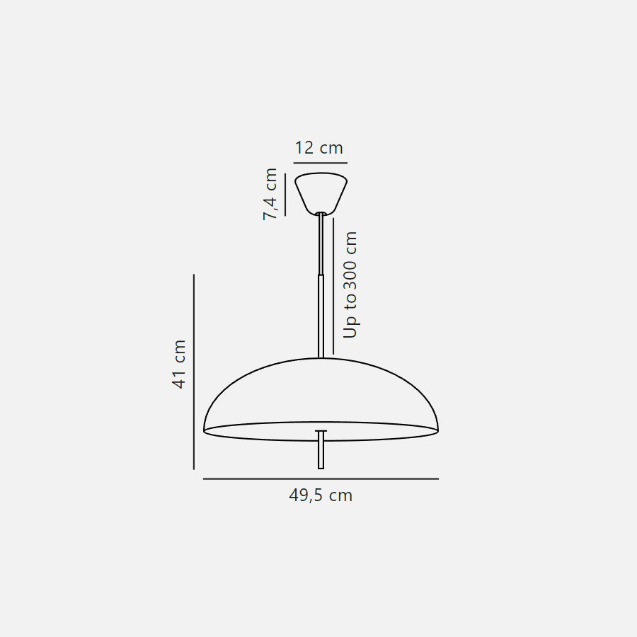 Versale Dome Pendant Light Black - 2220053003