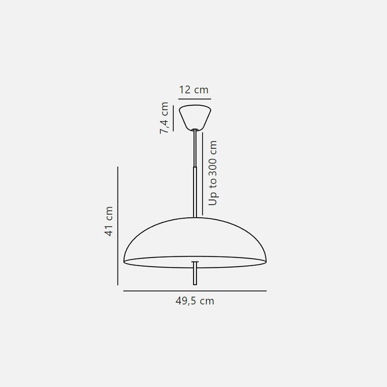 Versale Dome Pendant Light Brown - 2220053009