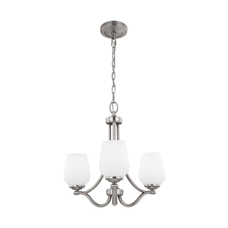 Vintner 3 Light Chandelier Satin Nickel - FE-VINTNER3