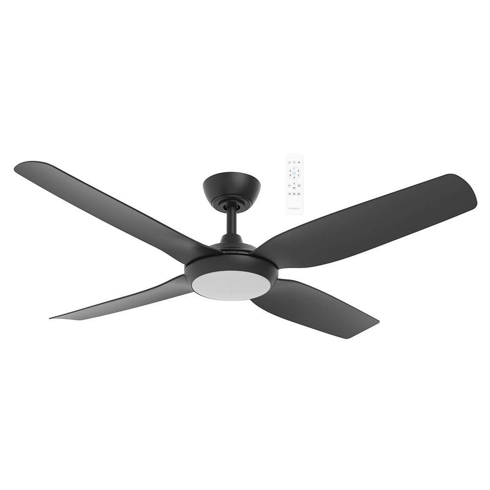 Viper 48" 4 Blade DC Smart Ceiling Fan With WIFI Remote Control + LED Light Matt Black - MVDC1243M
