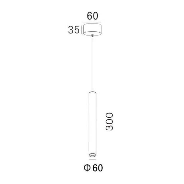 Viva 12W LED 300mm Dimmable Pendant Matt Black / Tri-Colour - UVIVA-S-BLK-3CCT