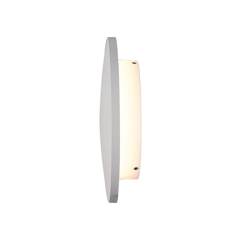 Outdoor 9W LED Dimmable Wall Mounted Disk Light White / Tri-Colour - W13142DIM-WH