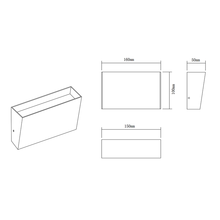Rohan 10W LED Wall Light White / Warm White - WL3781-WH