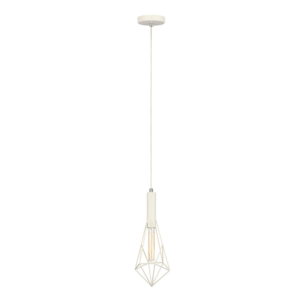 Diamond Iron Cage Pendant White - Whiteband5