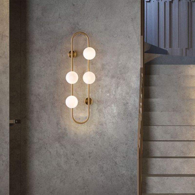Rail 4 Light Wall Light Matt Brass