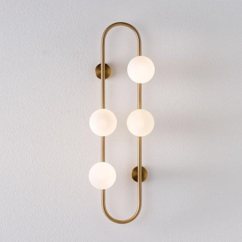 Rail 4 Light Wall Light Matt Brass